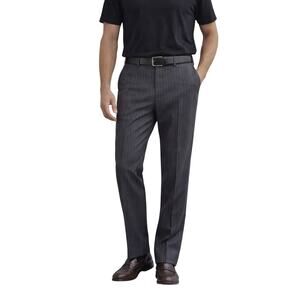 Express Design Studio Men’s Gray Pinstripe Wool Dress Pants – 36x30